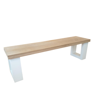 Wood4you - Bench - New england oak 120Lx40Hx38D cm white - Sitting bench