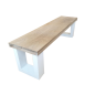 Wood4you - Bench - New england oak 120Lx40Hx38D cm white - Sitting bench