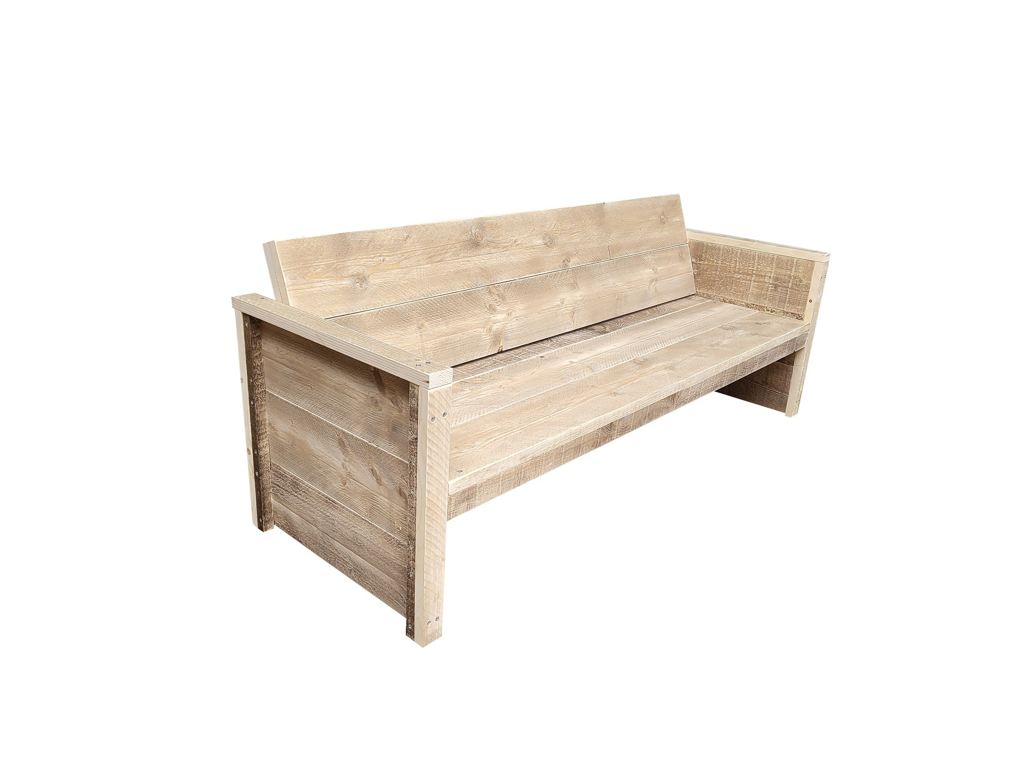 Wood4you - Tuinbank - Vlieland - Steigerhout Bouwpakket -175Lx72Hx57D cm - Wood4you - Tuinbank - Vlieland - Steigerhout Bouwpakket -175Lx72Hx57D cm -
