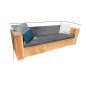 Wood4you - divano lounge Oslo legno Douglas