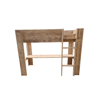 copy of Wood4you - Hochbett Noortje Bett mit Schreibtisch Gerüst Holz 210Lx165Hx96T cm