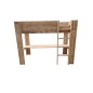 Wood4you - Letto a soppalco Noortje letto con scrivania ponteggio legno 210Lx165Hx96P cm