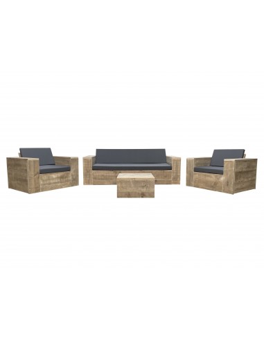 Wood4you- Loungeset steigerhout 4 -...