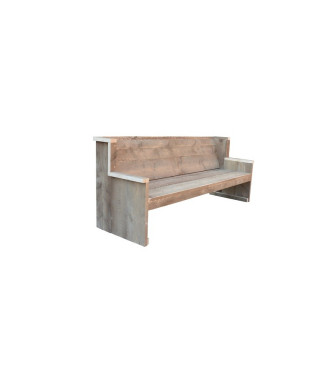 Wood4you - Banc de jardin Zeeland - Bois d'échafaudage "Do it yourself package" - 175Lx72Hx63D cm