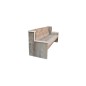 Wood4you - Panca da giardino Zelanda - 'Pacchetto fai da te' Impalcatura in legno - 175Lx72Hx62P cm - Incl cuscino