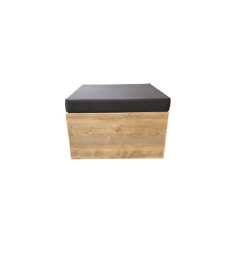 Wood4you - Hocker Washington  54Bx54Dx32H cm incl kussen