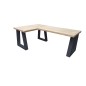 Wood4you - Corner desk - Vancouver scaffoldwood 180/130Lx70Dx75H anthracite