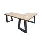 Wood4you - Hoekbureau - Vancouver steigerhout 180/130Lx70Dx75H antraciet