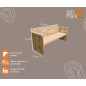 Wood4you - Garden bench - Texel - Scaffold wood kit 152Lx72Hx57D cm