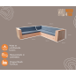 copy of Wood4you - Set lounge 2 douglas in legno 200x200 cm - incl cuscini