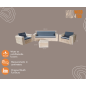 Wood4you- Lounge set échafaudage bois 4 - coussins inclus