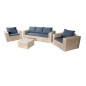 Wood4you- Set lounge in legno da ponteggio 4 - incl. cuscini - Cuscini morbidi