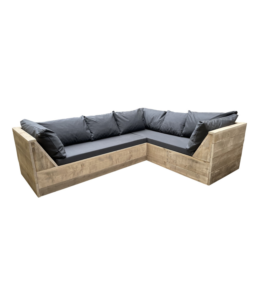 Wood4you - Loungeset - 6 steigerhout - incl Plofkussens