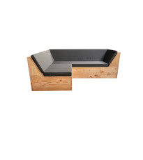 Wood4you Lounge set 8 scaffolding wood - incl. sleek cushions