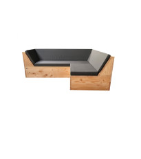 Wood4you Lounge set 8 scaffolding wood - incl. sleek cushions