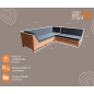 Wood4you - Loungeset 10 - Douglasienholz - Schlanke Kissen