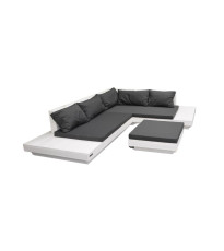 Wood4you - Lounge Set 12 White incl. Throw Pillows