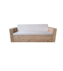 Wood4you - Loungebank Lissabon - Industrial wood - incl kussens