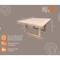 Wood4you - table carrée bois Douglas