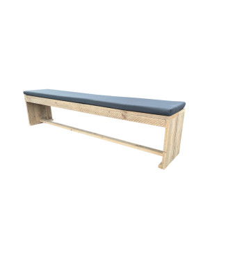 Wood4you - Banc de jardin New Harlem échafaudage bois - coussin inclus