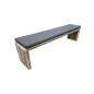 Wood4you - Banc de jardin Amsterdam échafaudage bois  - coussin inclus