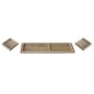 Wood4you - Banc de jardin Amsterdam échafaudage bois  - coussin inclus