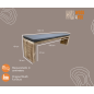 Wood4you - Tuinbank - Amsterdam steigerhout - incl kussen