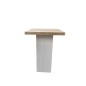 Wood4you - Table de bar - Echafaudage bois avec pied colonne blanc