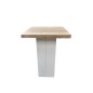 Wood4you - Table de bar - Echafaudage bois avec pied colonne blanc