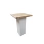 Wood4you - Table de bar - Echafaudage bois avec pied colonne blanc