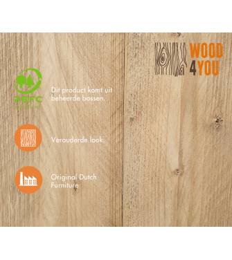 Wood4you - Tavolo bar - Impalcatura in legno con gamba a colonna