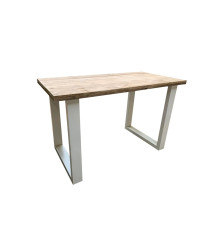 Wood4you - Standing table "New England" scaffolding wood - white