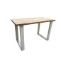 Wood4you - Standing table "New England" scaffolding wood - white