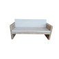 Wood4you - Banc de jardin - Vlieland - Kit de montage - échafaudage bois - Coussin inclus Blanc