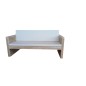 Wood4you - Banc de jardin - Vlieland - Kit de montage - échafaudage bois - Coussin inclus Blanc