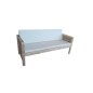 Wood4you - Banc de jardin - Vlieland - Kit de montage - échafaudage bois - Coussin inclus Blanc