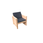 Wood4you - Garden chair Vlieland Douglas 65Lx72Hx57D cm - Kit with cushions