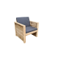 Wood4you - Garden chair Vlieland Scaffoldwood 65Lx72Hx57D cm incl cushion