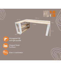 Wood4you - Bureau d'angle - Nouvelle-Orléans - avec armoire latérale