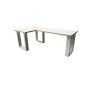 Wood4you - Bureau d'angle - New england bois massif blanc