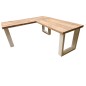 Wood4you - Bureau d'angle - Bois d'échafaudage de Blanc