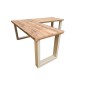 Wood4you - Bureau d'angle - Bois d'échafaudage de Blanc