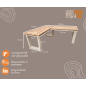 Wood4you - Bureau d'angle - Bois d'échafaudage de Blanc