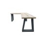 Wood4you - Corner desk - Vancouver scaffolding wood  Black