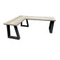 Wood4you - Corner desk - Vancouver scaffolding wood  Black