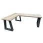 Wood4you - Corner desk - Vancouver scaffolding wood  Black