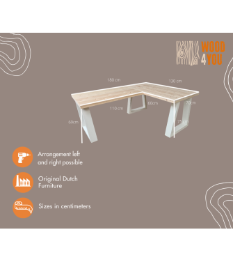 Wood4you - Bureau d'angle - Vancouver Spruce