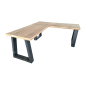 Wood4you - Bureau d'angle - Vancouver bois massif anthracite