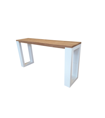 Wood4you - Sidetable enkel Roastedwood wit