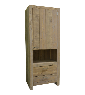 Wood4you - Armadio in legno di ponteggio - modello 1 dimensioni 70L x 200H x 50P